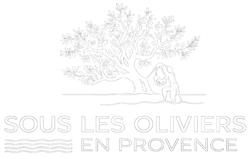 Logo blanc Sous les Oliviers en Provence